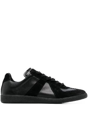 Maison Margiela - Black Panelled Leather Sneakers