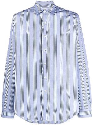 Maison Margiela - Blue Striped Cotton Shirt