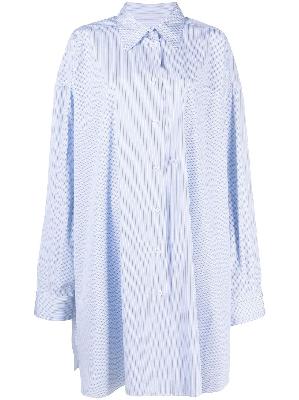 Maison Margiela - Blue Vertical Stripe Long Sleeve Shirt