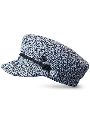 Maison Michel - Blue Tweed Baker Boy Hat - Women's