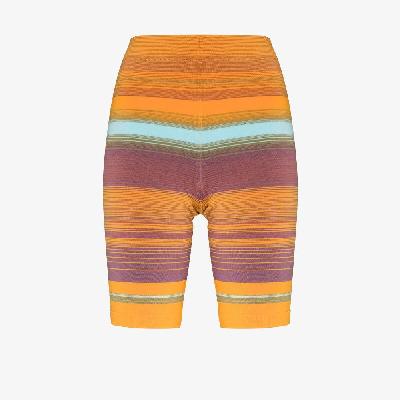 Marc Jacobs - Orange The Sport Striped Knit Shorts