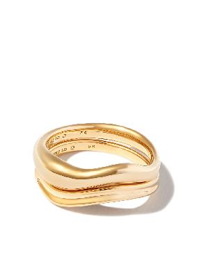 Maria Black - Yellow Gold-Plated Vayu Stacked Ring