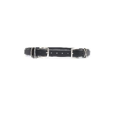 Marine Serre - Black Double Buckle Leather Belt