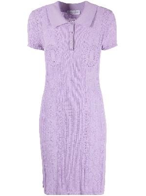 Marine Serre - Purple Pointelle-Knit Tennis Dress