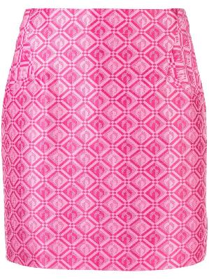 Marine Serre - Pink Moon Diamant Jacquard Mini Skirt