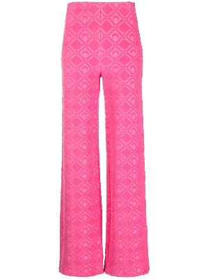 Marine Serre - Pink Moon Sponge Jacquard Lounge Trousers