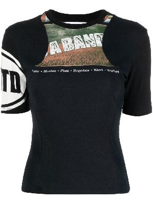 Marine Serre - Black Regenerated Graphic Print T-Shirt