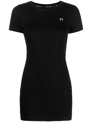 Marine Serre - Black Embroidered Logo T-Shirt Dress