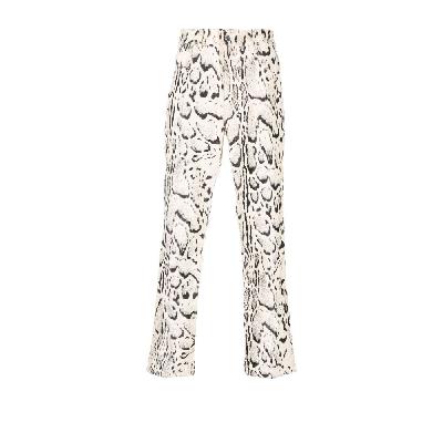 Martine Rose - White Leopard Print Jeans