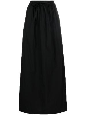 Matteau - Black Relaxed Drawstring Midi Skirt