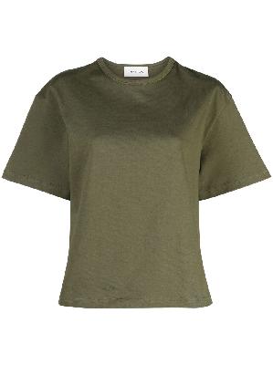 Matteau - Green Cut-Out Cotton T-Shirt