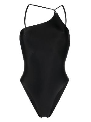 Matteau - Black One-Shoulder Maillot Swimsuit