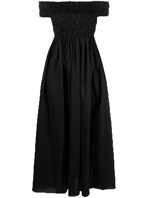 Matteau - Black Off-The-Shoulder Midi Dress