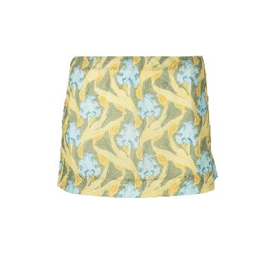 Miaou - Yellow Floral Print Micro Mini Skirt