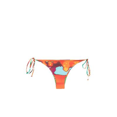 Miaou - Orange Kauai Graphic Print Bikini Bottoms