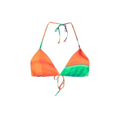 Miaou - Orange Kauai Graphic Print Bikini Top