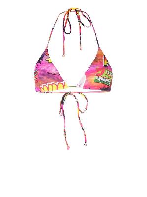 Miaou - Pink Kauai Lotto Print Bikini Top