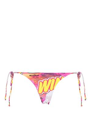 Miaou - Pink Kauai Lotto Print Bikini Bottoms