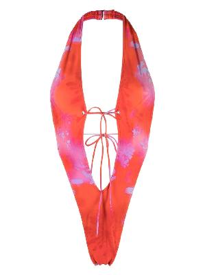 Miaou - Red Veda Plunge Swimsuit