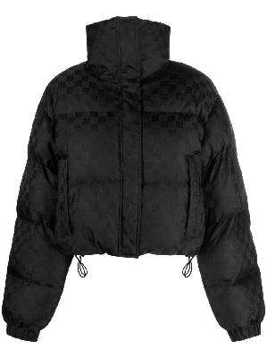 MISBHV - Black Monogram Cropped Puffer Jacket