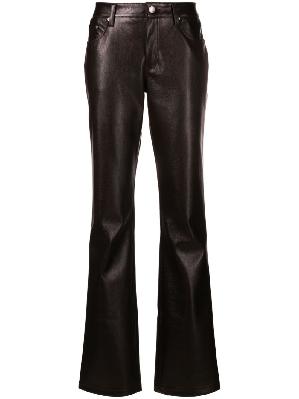 MISBHV - Brown Vegan Leather Flared Trousers