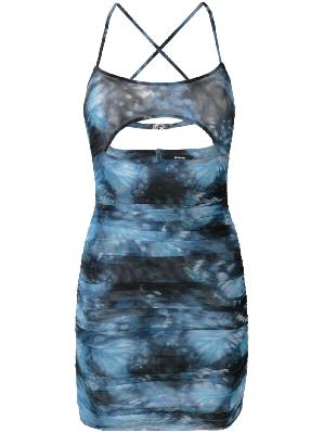 MISBHV - Blue Butterfly Mesh Mini Dress