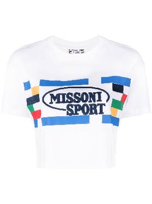 Missoni - White Embroidered Logo T-Shirt
