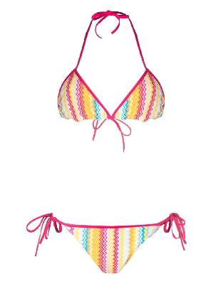 Missoni - Pink Zig-Zag Triangle Bikini Set