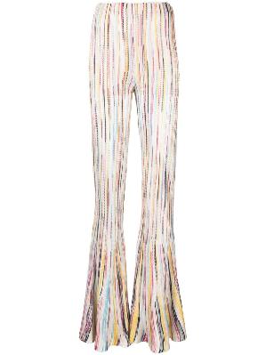 Missoni - Multicolour Striped Knitted Flared Trousers
