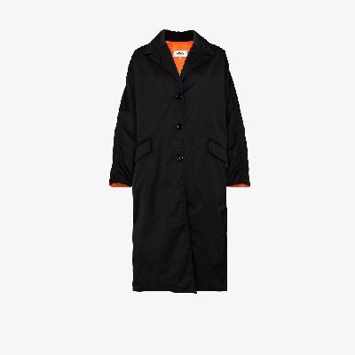 MM6 Maison Margiela - Black Single-Breasted Oversized Coat