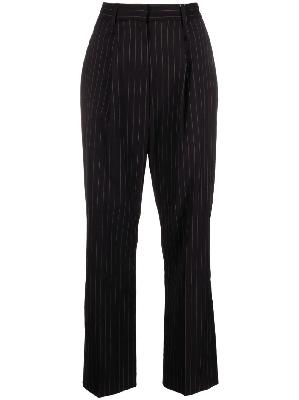 MM6 Maison Margiela - Black Stripe Tailored Cotton Trousers