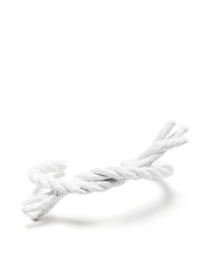 MM6 Maison Margiela - White Yarn Open Cuff Bracelet