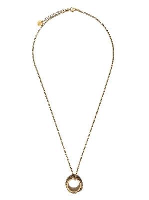 MM6 Maison Margiela - Gold-Tone Ring Pendant Necklace