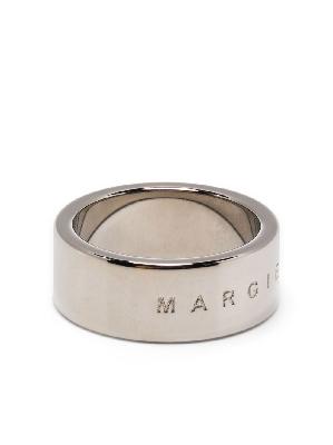 MM6 Maison Margiela - Silver-Tone Engraved Logo Ring