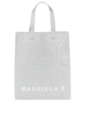 MM6 Maison Margiela - Silver Logo-Jacquard Tote Bag