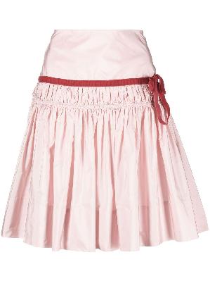 Molly Goddard - Pink Lola Pleated Mini Skirt