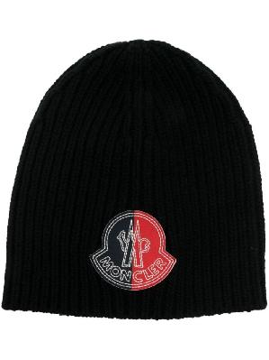 Moncler Genius - Black Logo Virgin Wool Beanie Hat