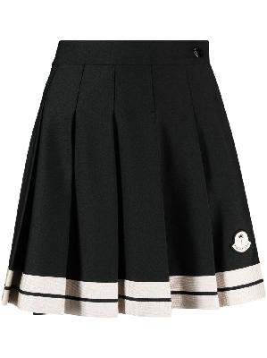 Moncler Genius - X Palm Angels Black Pleated Mini Skirt