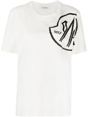 Moncler Genius - White Logo Print T-Shirt