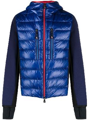 Moncler Grenoble - Blue Padded Panel Hooded Jacket