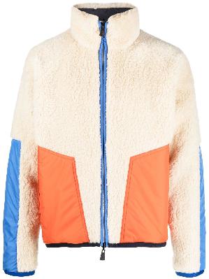 Moncler Grenoble - Beige Fleece Panelled Zip-Up Jacket