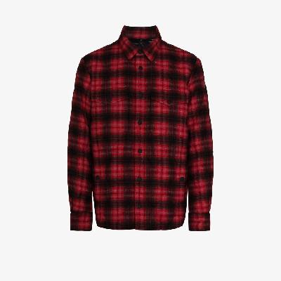 Moncler Grenoble - Red Briere Check Quilted Shirt Jacket