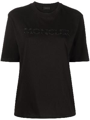 Moncler - Black Logo Embroidered T-Shirt