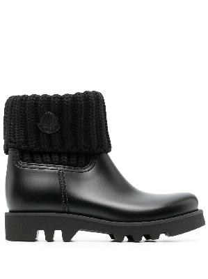 Moncler - Black Ginette Rubber Ankle Boots