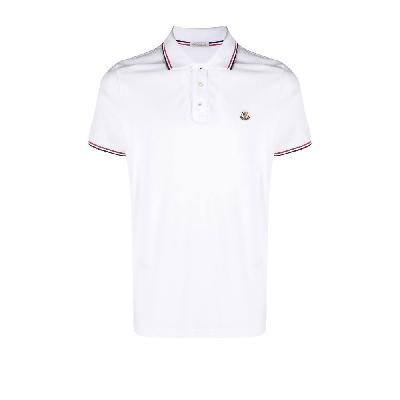 Moncler - White Logo Cotton Polo Shirt