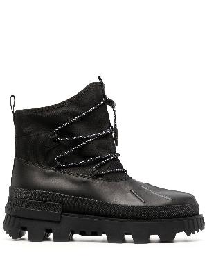 Moncler - Black Mallard Lace-Up Boots
