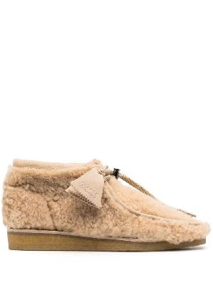 Moncler - X Clarks Originals Neutral Wallabee Shearling Loafers