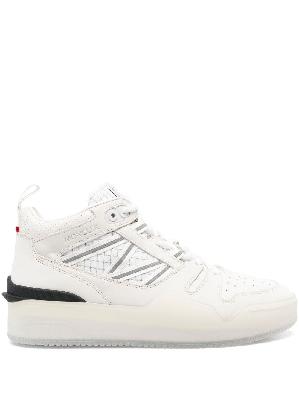 Moncler - White Pivot High-Top Leather Sneakers