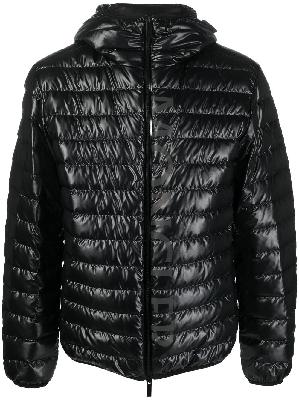 Moncler - Black Lauzet Logo-Print Padded Jacket