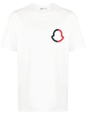 Moncler - White Embroidered Logo T-Shirt